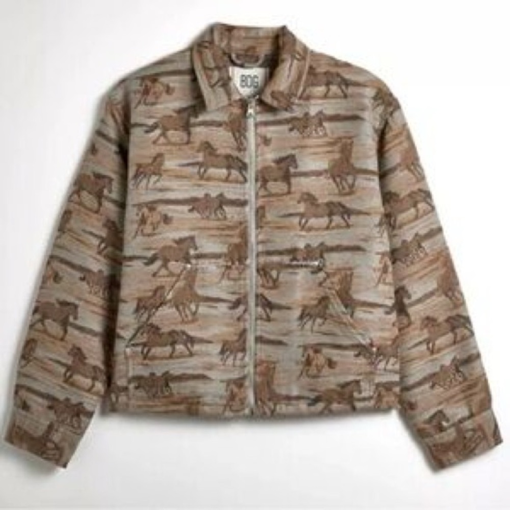 BDG Tan Horse Print Jacket